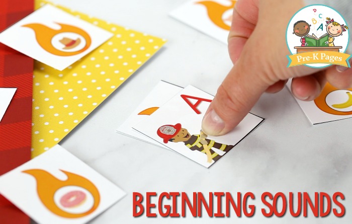 Firefighter Beginning Sounds Activity