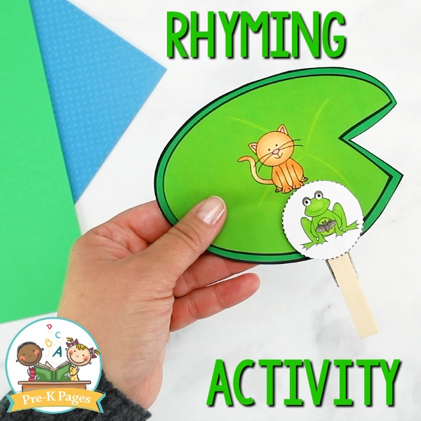 Lilly Pad Rhyming Activity for Pre-K