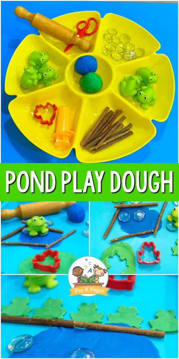 Pond Theme Play Dough Tray