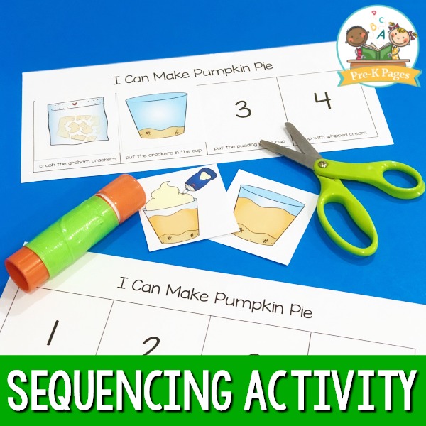 Pumpkin Pie Sequencing Activity