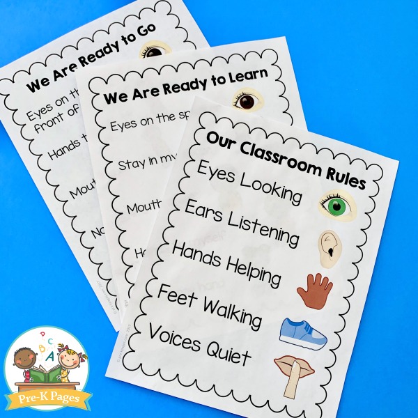 Rules Poster for Preschool