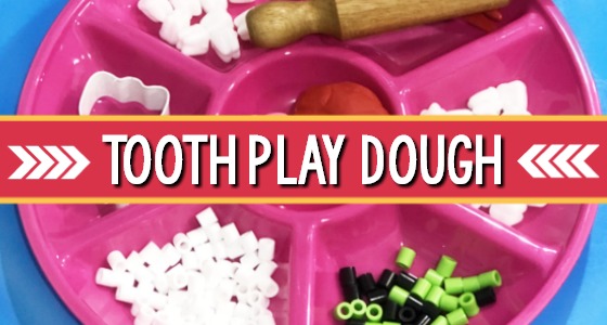 Teeth Play Dough Tray Activity for Preschool