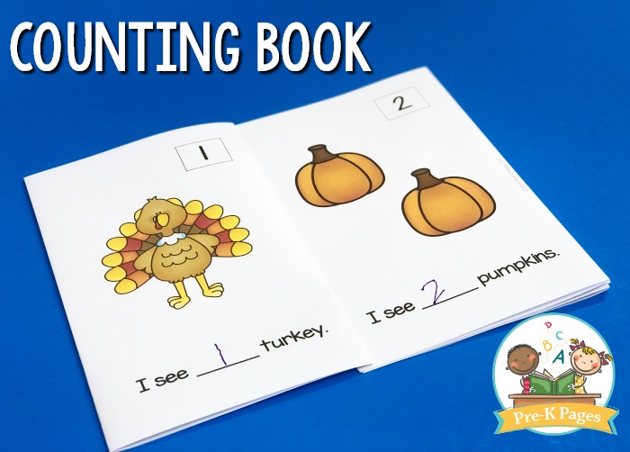Thanksgiving Counting Book for Preschool