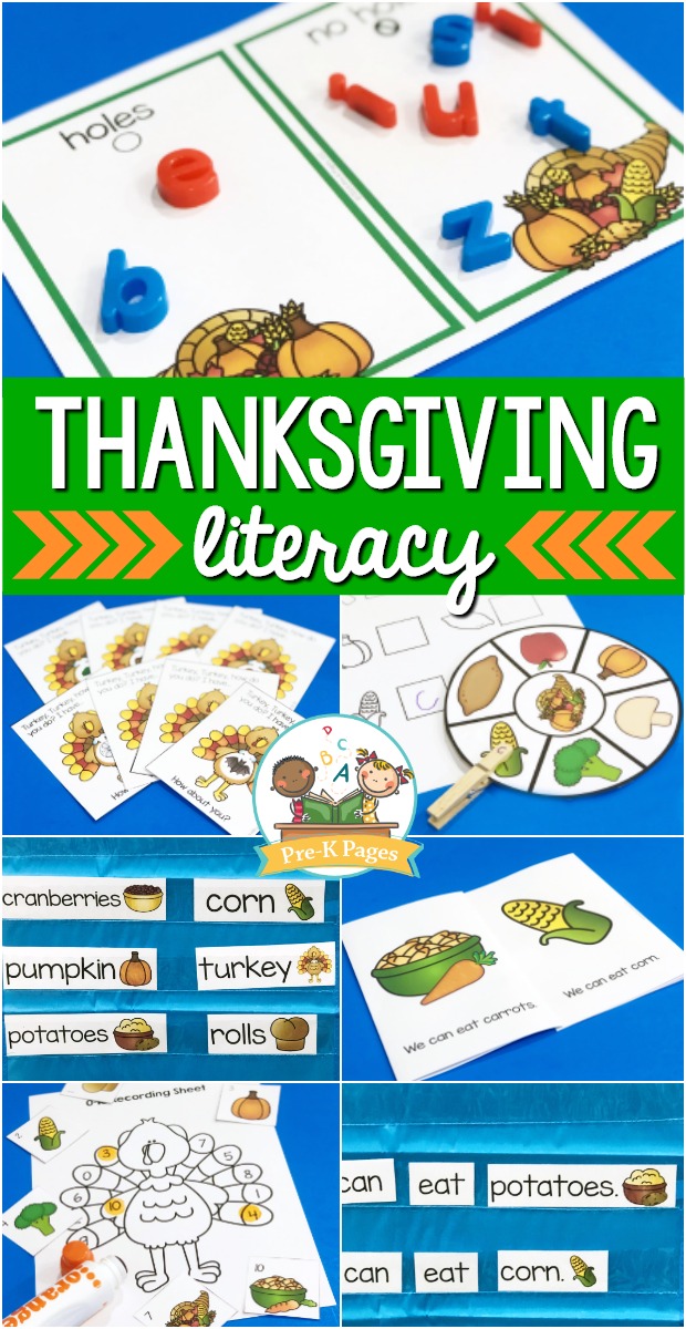 Thanksgiving Literacy Activities for Preschool