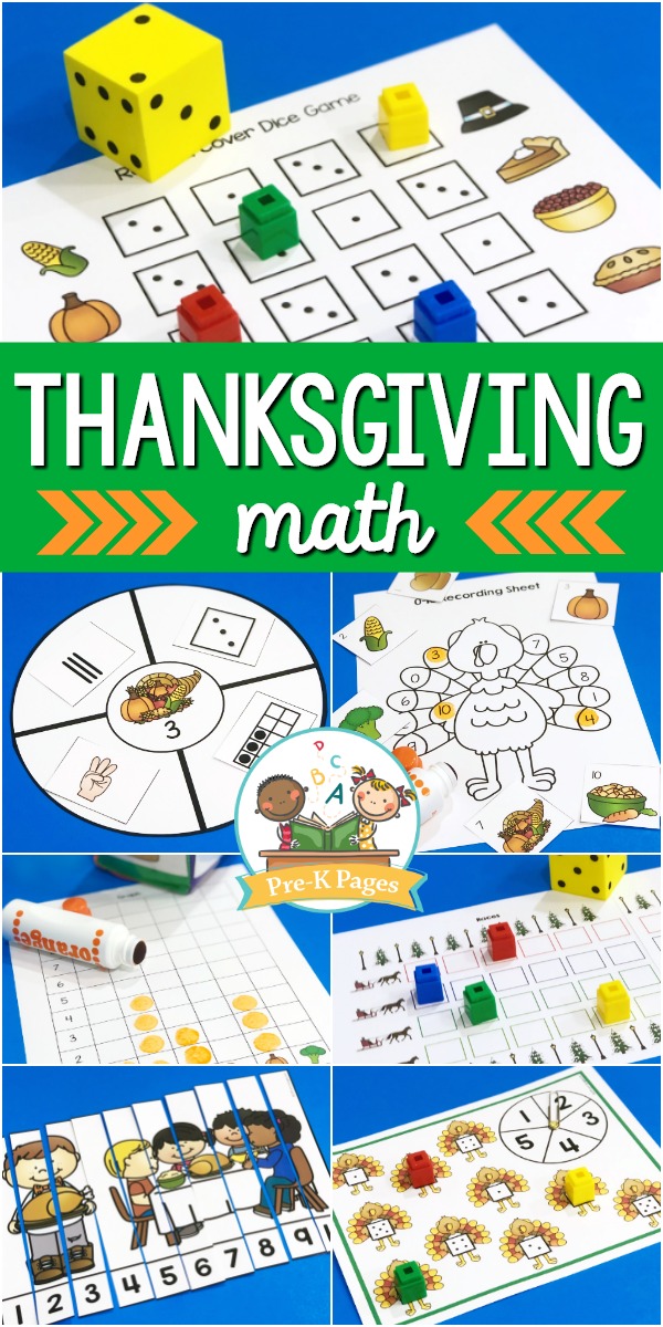 Thanksgiving Math Activities for Preschool