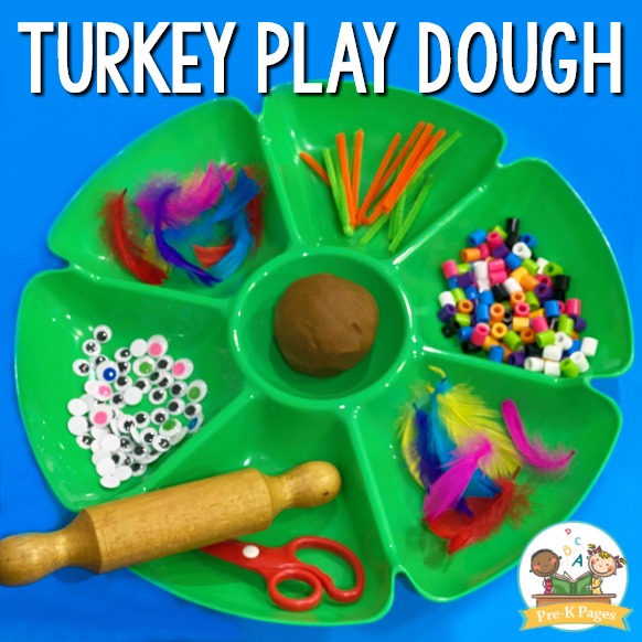 Thanksgiving Turkey Play Dough Tray