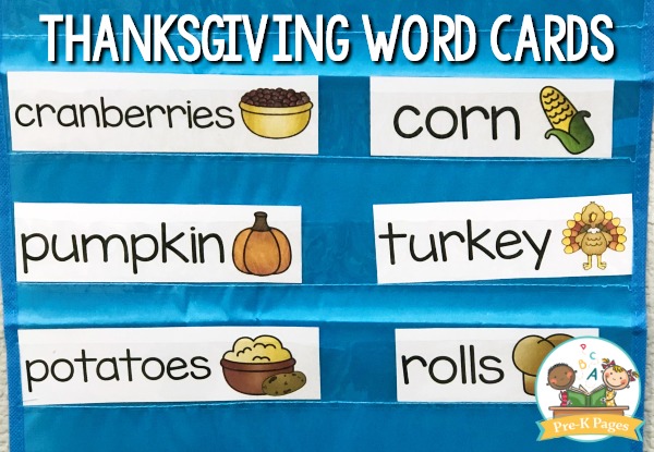 Thanksgiving Word Cards