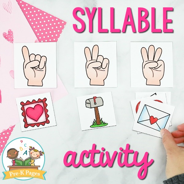 Valentine Syllable Game for Kids