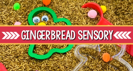 Gingerbread Sensory Bin for Preschoolers