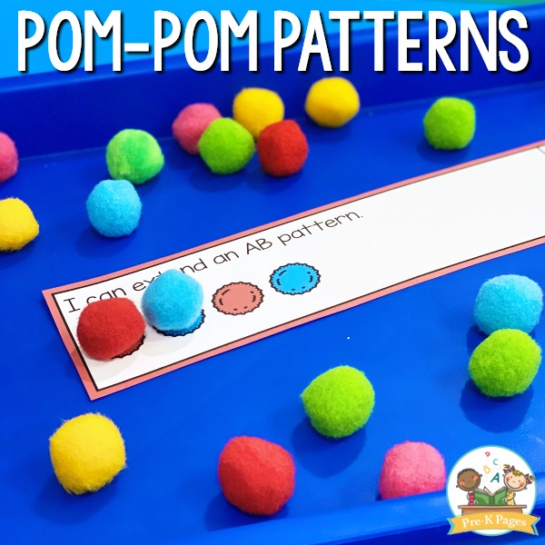Pom Pom Patterning in Preschool