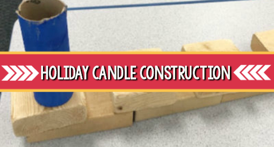 holiday candle construction activity preschool