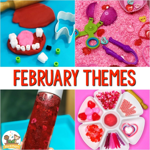 February Monthly Preschool Themes