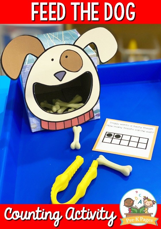 Feed the Dog Counting Activity - Pre-K Pages
