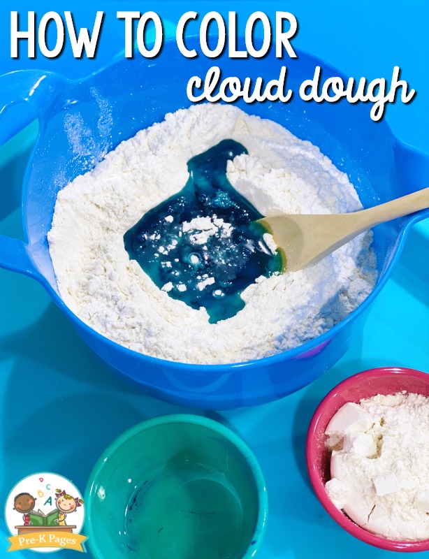 How to Color Cloud Dough
