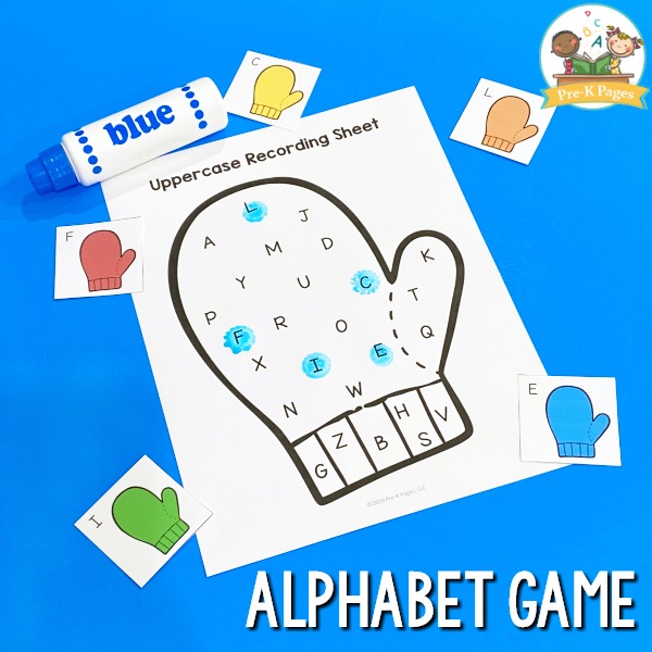 Mitten Alphabet Game for Preschool