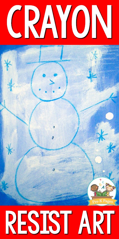 Wax Crayon Resist Snowman Art