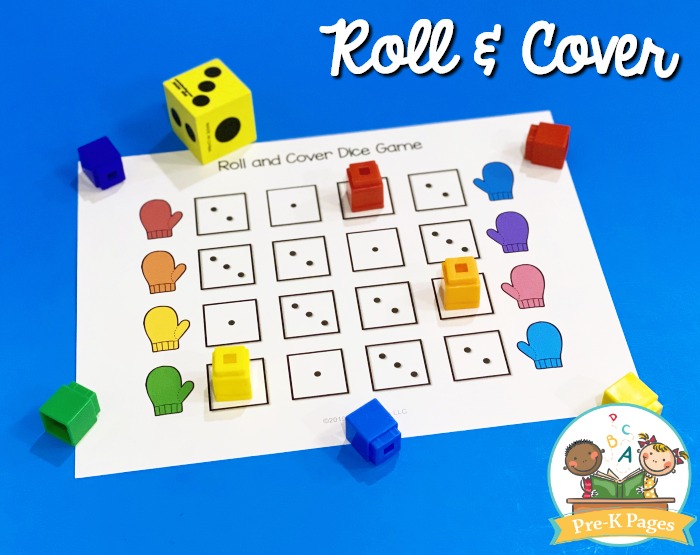 Winter Roll and Cover Math Game