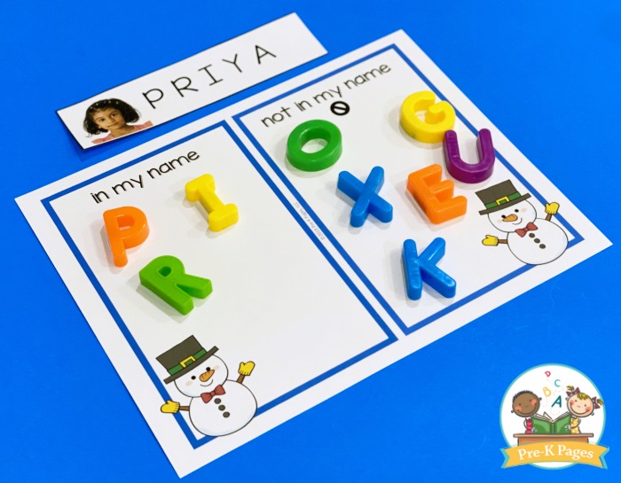 Winter Theme Letter Sort