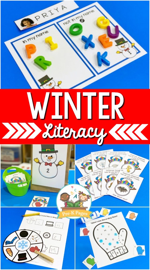 Winter Theme Literacy Activities for Preschool
