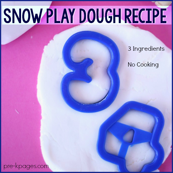 snow playdough Pre-K