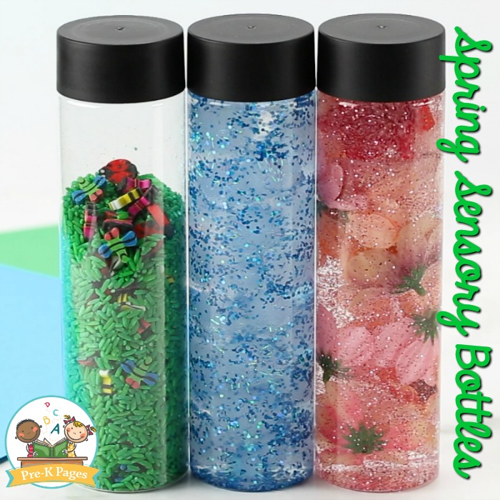 DIY Spring Sensory Bottles
