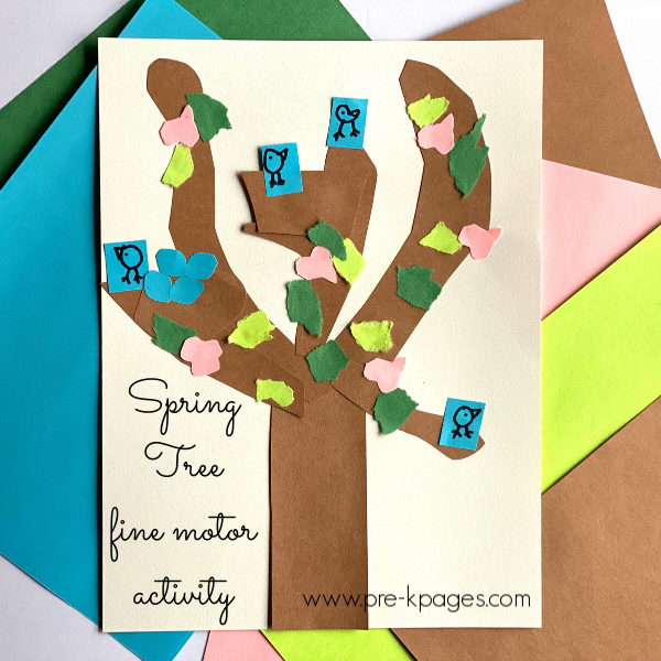 Spring Tree fine motor activity preschool