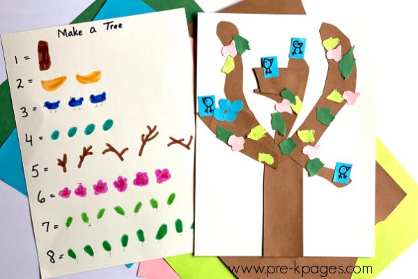 spring tree bird fine motor pre-k