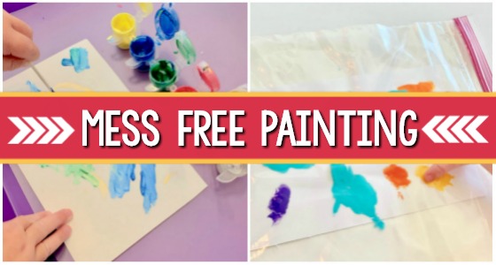mess free painting preschool