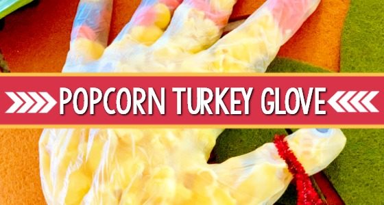 Popcorn Turkey Glove Thanksgiving Treat