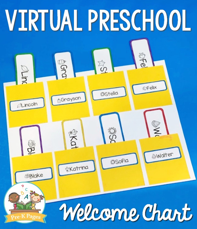 Virtual Preschool Name Chart