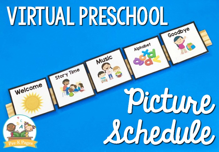 Virtual Preschool Picture Schedule