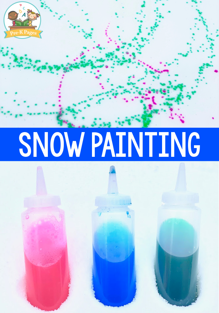 Snow Painting: Outdoor Winter Activity for Kids - Pre-K Pages