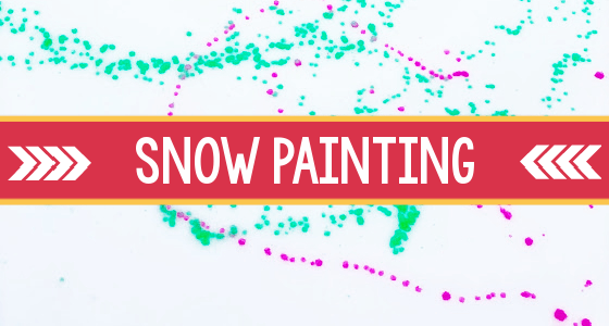 Snow Painting Winter Activity for Preschoolers