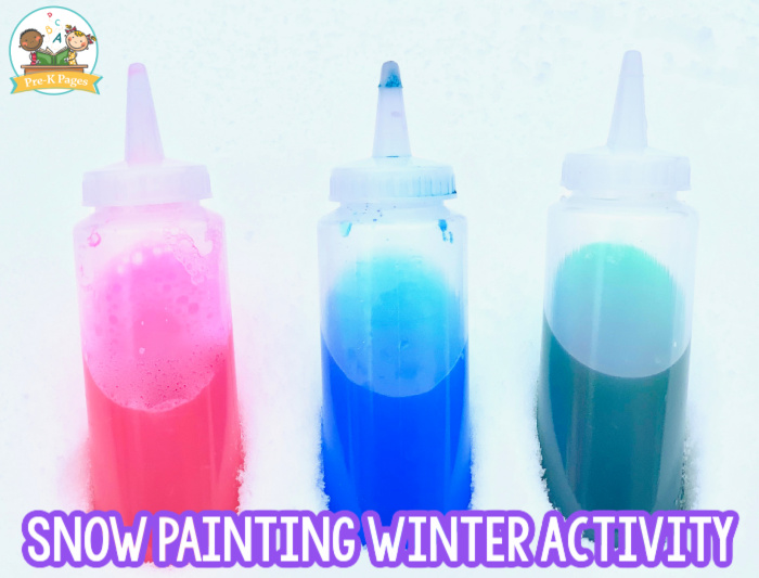 Snow Painting Winter Activity