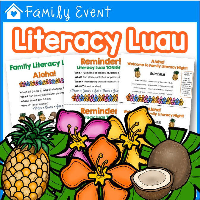 Family Literacy Night Luau Theme