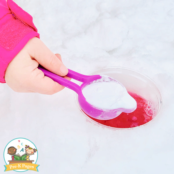 Baking Soda and Vinegar Snow Volcano