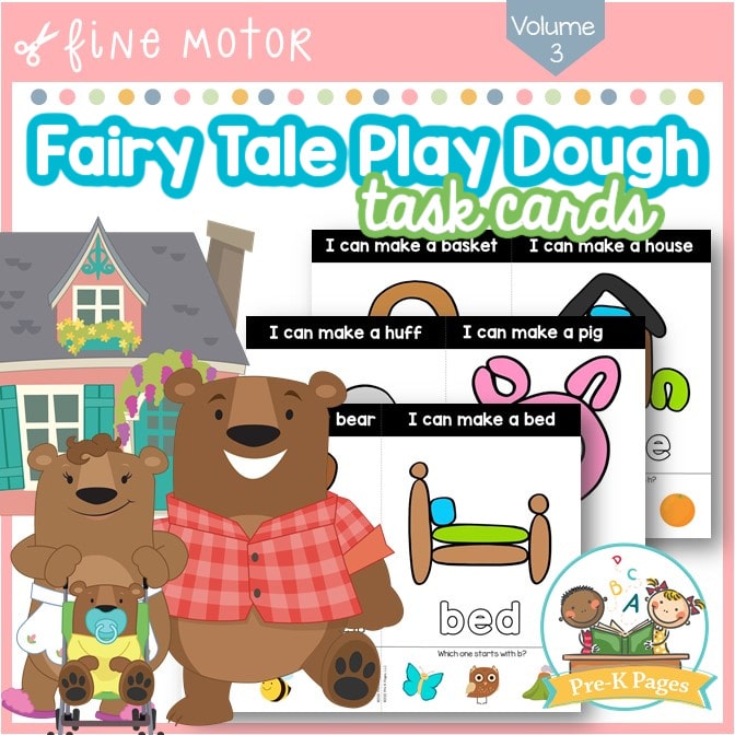 Fairy Tale Play Dough Task Cards