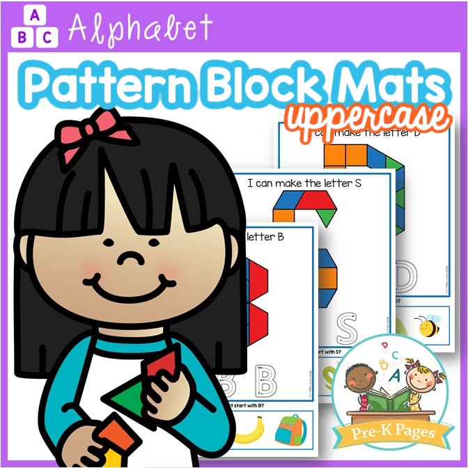Alphabet Pattern Block Mats Uppercase