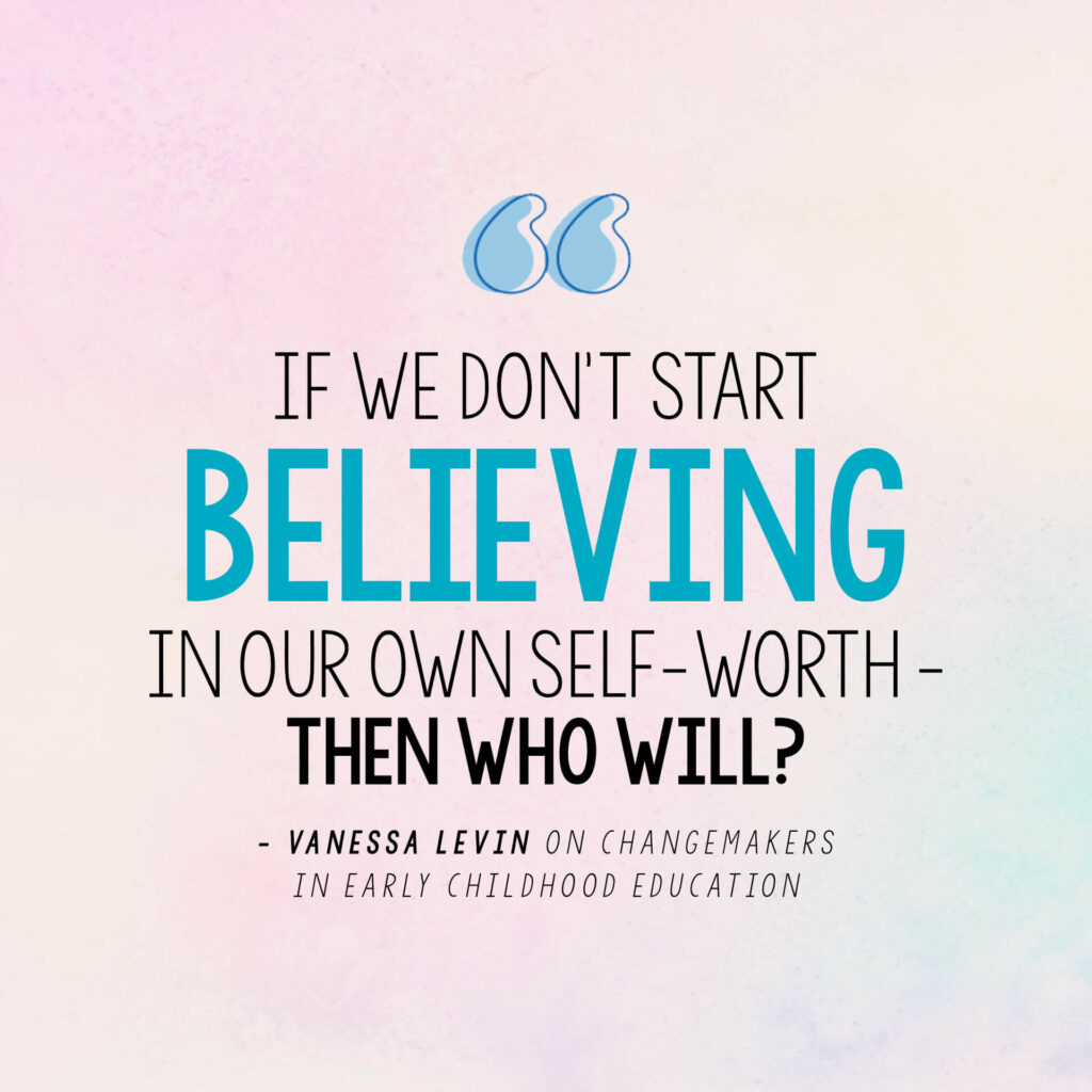 Vanessa Levin quote on believing in your own self-worth