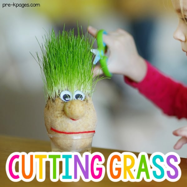 Cutting Grass with Scissors