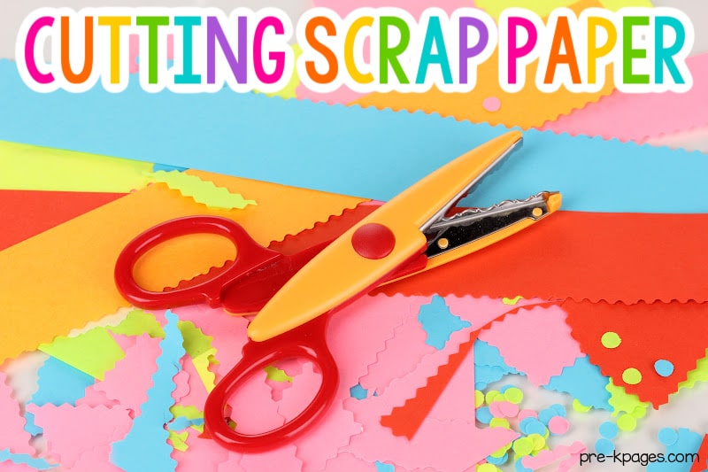 Cutting Paper Scraps with Scissors