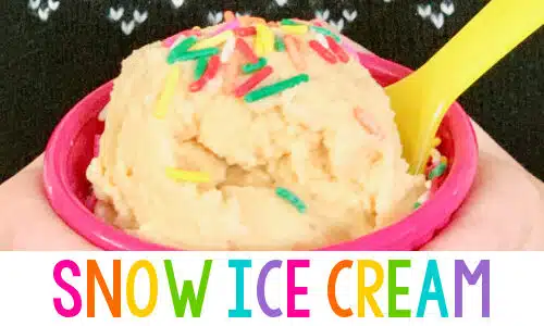 Snow Ice Cream with sprinkles in a cup