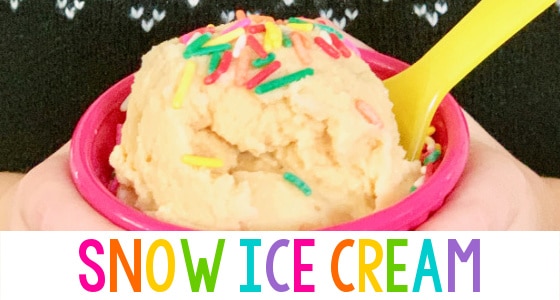 Snow Ice Cream with sprinkles in a cup