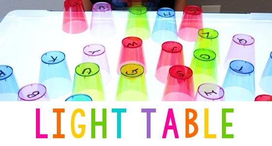 Light Table Center in the Preschool Classroom
