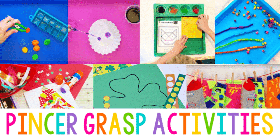 A collection of fine motor activities to help strengthen the pincer grasp