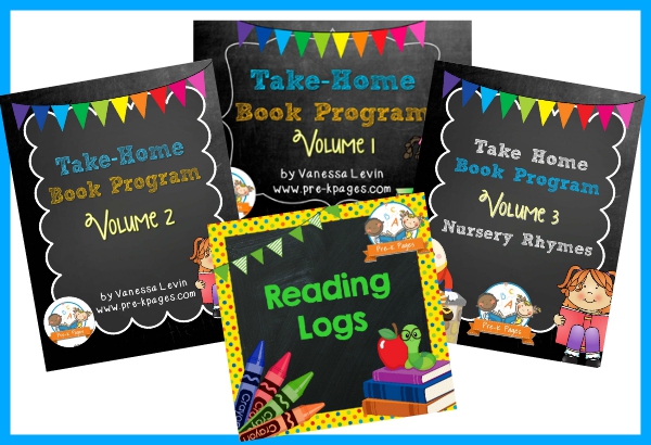 Read at Home Bundle: 4 Great Printable Packets to Promote Reading at Home in Preschool and Kindergarten