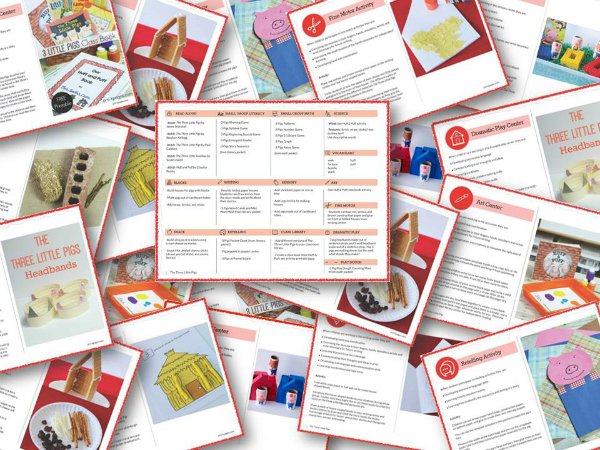 Three Little Pigs Lesson Plan Bundle Collage