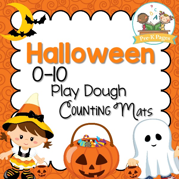 Printable Halloween Play Dough Counting Mats