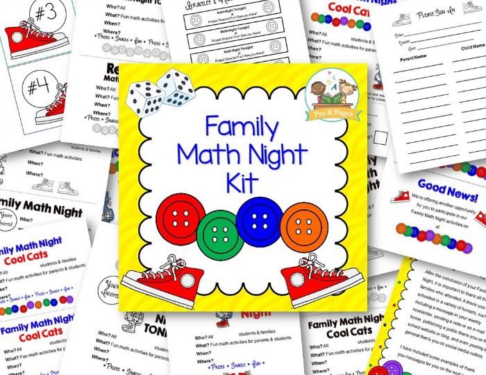 Family Math Night Activities for Pre-K