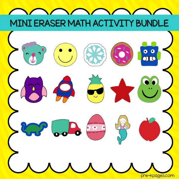 Mini Eraser Printable Math Activity Bundle